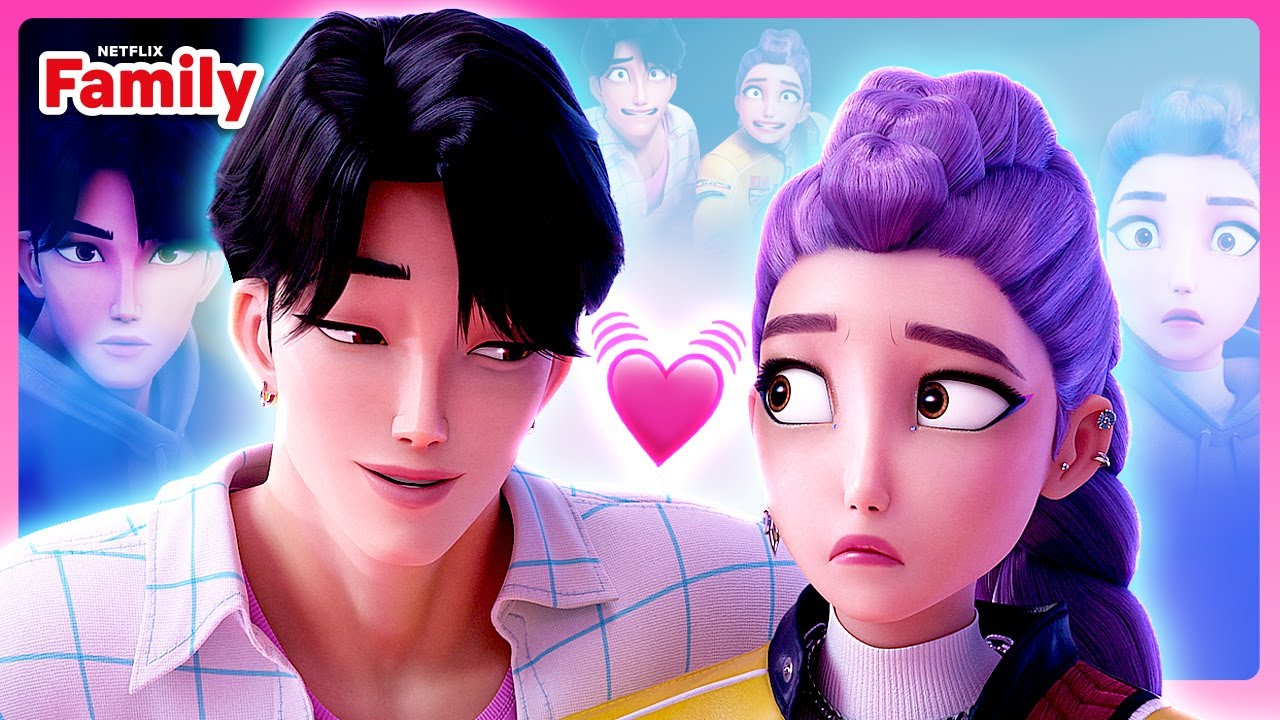 Rumi & Jinu Secretly Flirting for 4+ Minutes | KPop Demon Hunters | Netflix Family