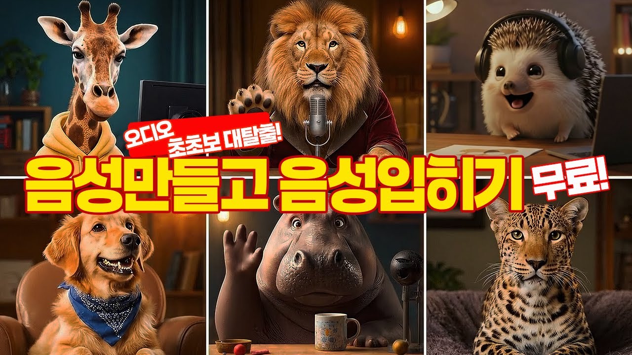 [모여라 AI 초보!] 나노바나나로 만든 내 캐릭, 한국어 오디오 만들고 입히는 방법! 구글 무료 AI음성 사용법 완전정복