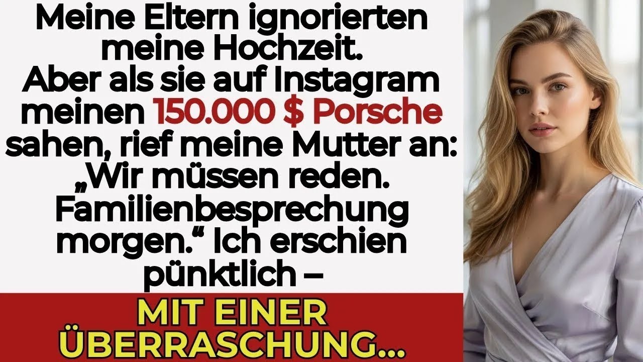Meine Familie sagte, meine Hochzeit sei „egal“ – bis mein 150.000 $ Porsche kam und alles schwieg