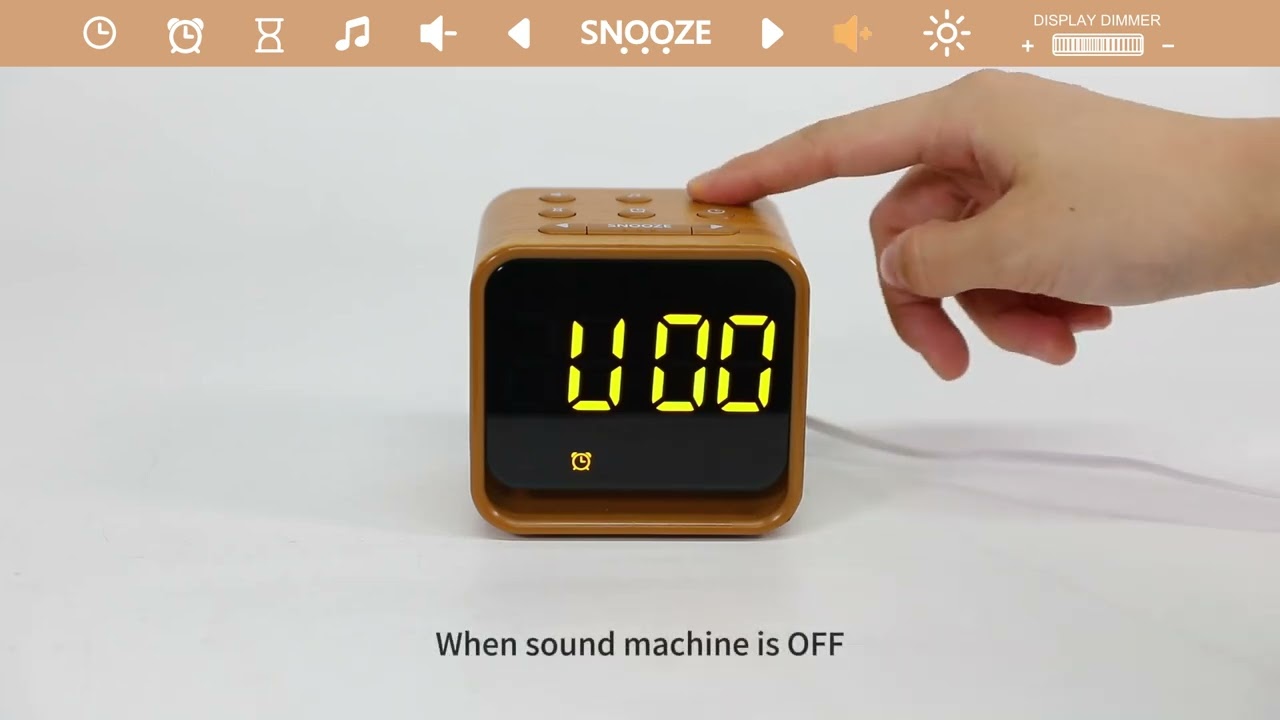 Instructional Video of Housbay Sound Machine with Alarm Clock(TS1M)