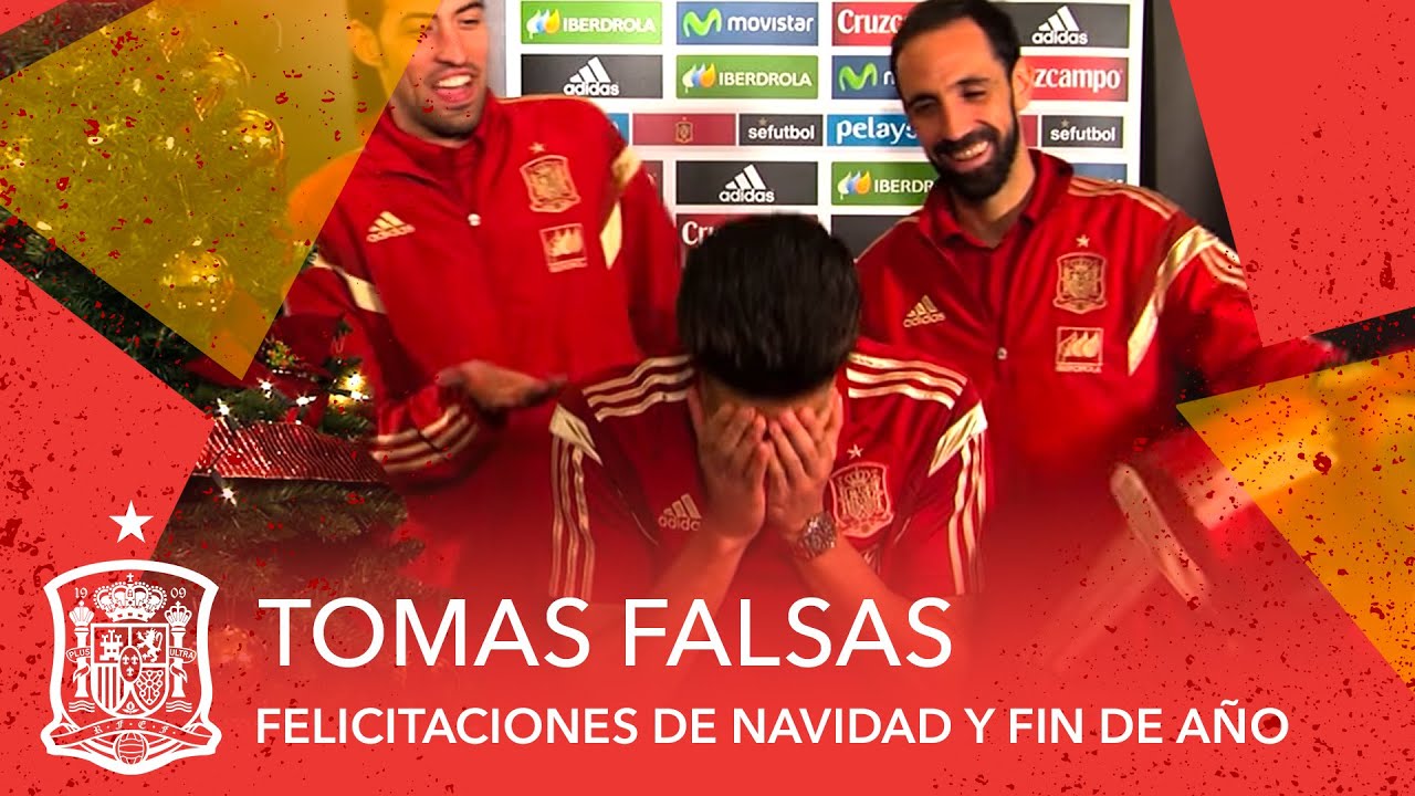Tomas falsas de las felicitaciones de navidad y fin de año de la Selección española de fútbol