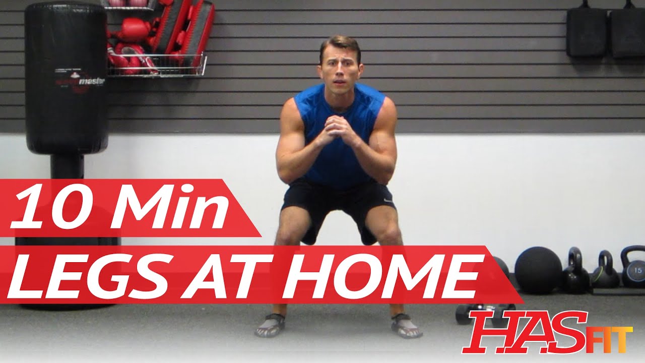 HASfit 10 Minute Leg Workout Exercises - Best Legs Exercises at Home at Home Leg Workout Men & Women