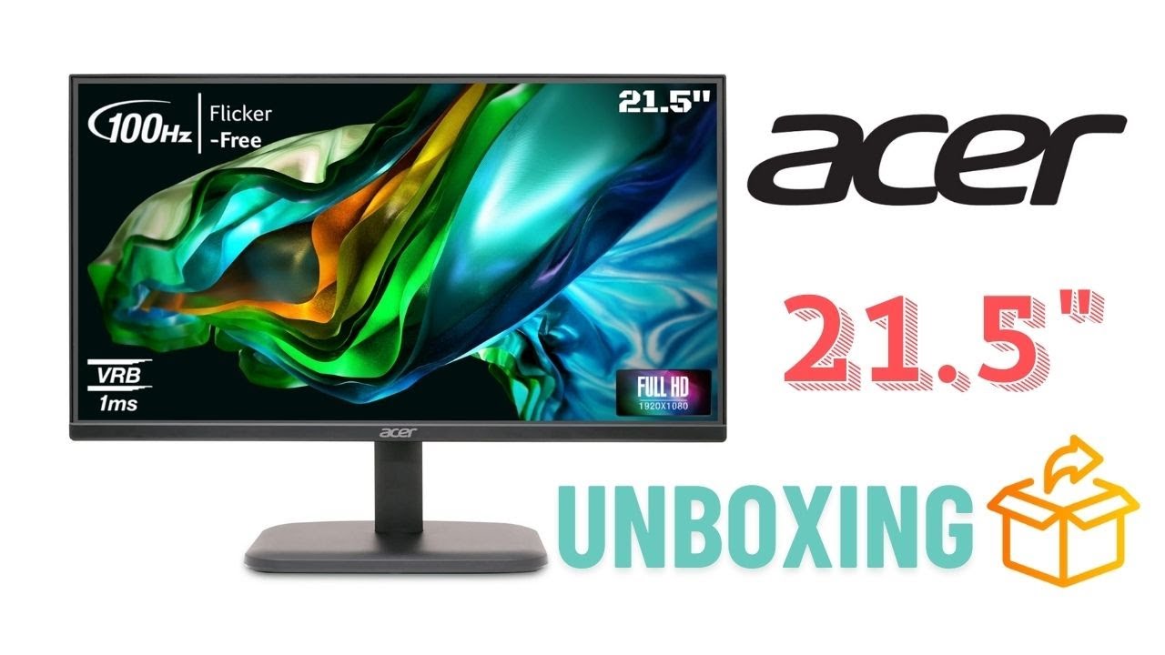 Unboxing the Acer EK220Q 21.5&rdquo; Full HD LCD Monitor | 1ms VRB, 100Hz Refresh Rate, HDMI & VGA Ports