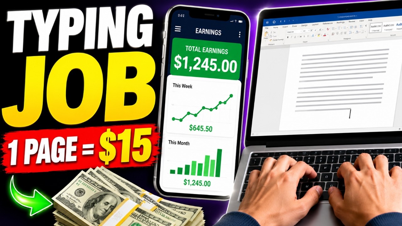 Earn $15 Per Page Typing Job MAKE MONEY ONLINE #Money