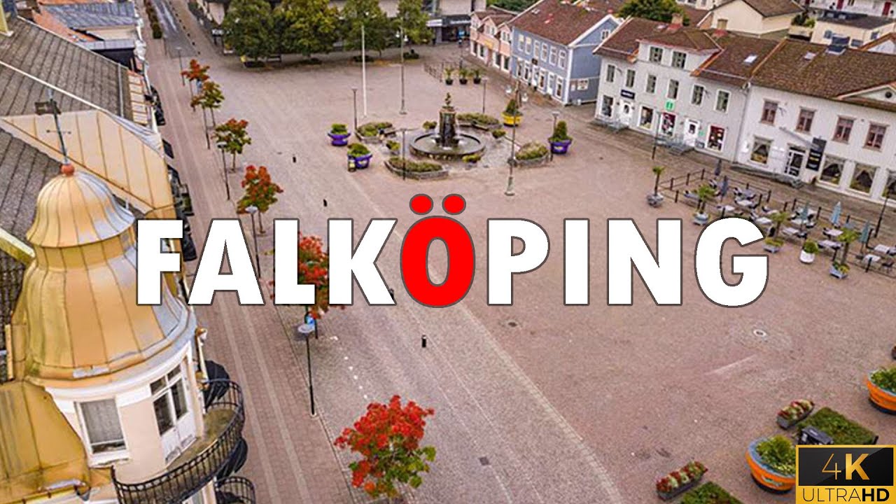 SWEDISH TOWN FALKÖPING - 4K -2021