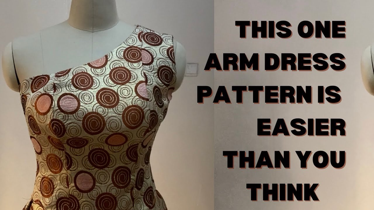 How to draft a ONE SHOULDER DRESS in 10mins (so easy) 