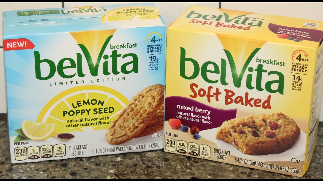 Belvita Breakfast Biscuits: Lemon Poppy Seed & Soft Baked Mixed Berry Review