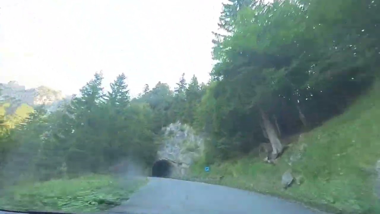 Driving to Mangartsko sedlo (Slovenia)