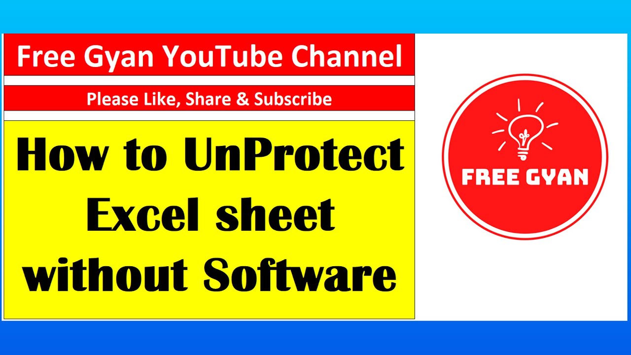 How to UnProtect Excel Sheet without Password 2020 | How to Remove Forgotten Password of Excel File
