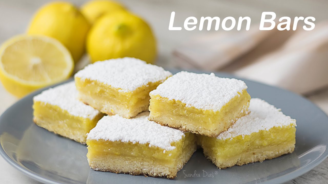 Lemon Bars - Barrinha de Limão Siciliano | Receita Sandra Dias