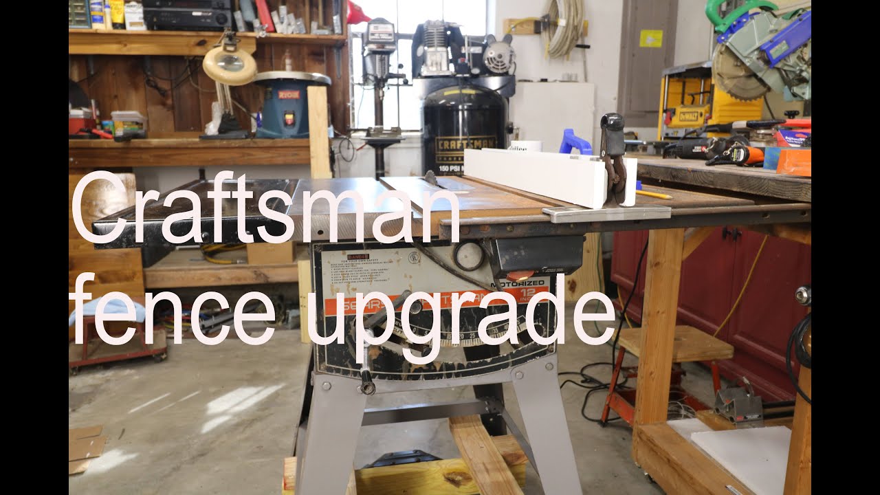 Craftsman table saw fence upgrade 12 inch @ Coffee and Tools Episode 178