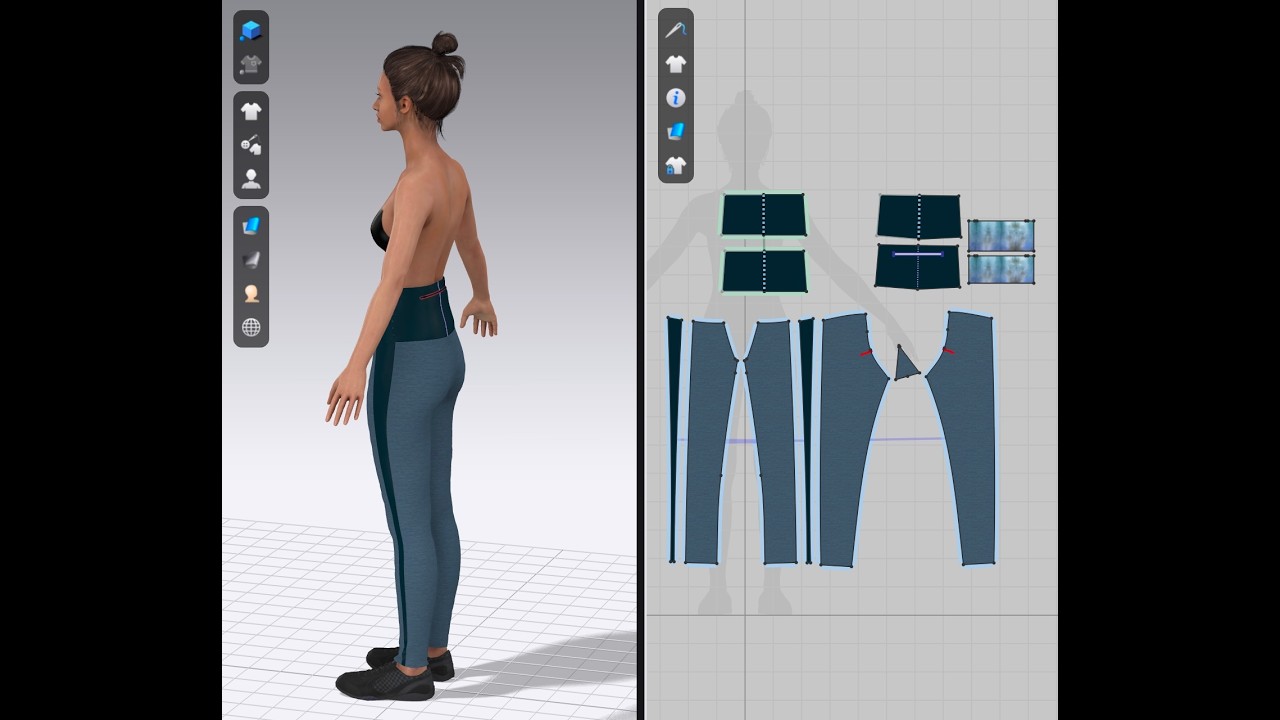 How to create a legging with a back waistband zip pocket