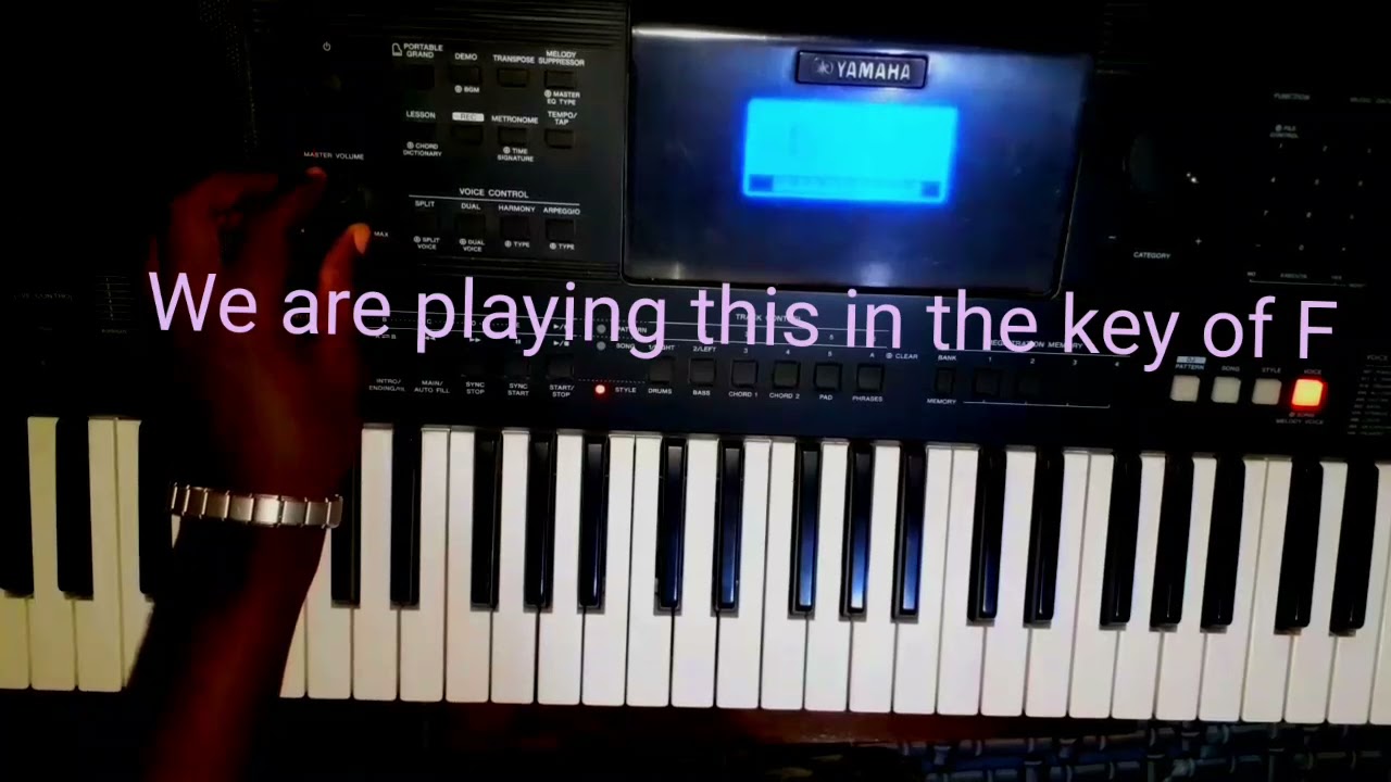 Ghana piano reggae basslines on keyboard