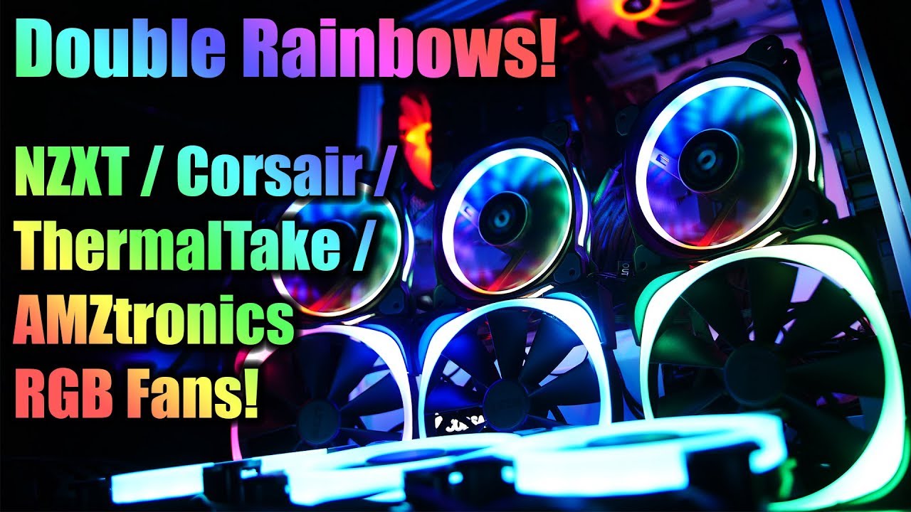 NZXT vs Corsair vs TT vs AMZtronics RGB Fans!