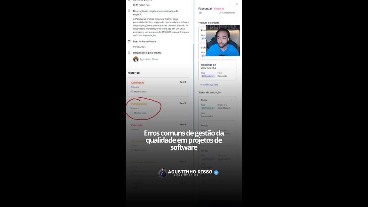 Erros comuns de gest&atilde;o da qualidade em projetos de software