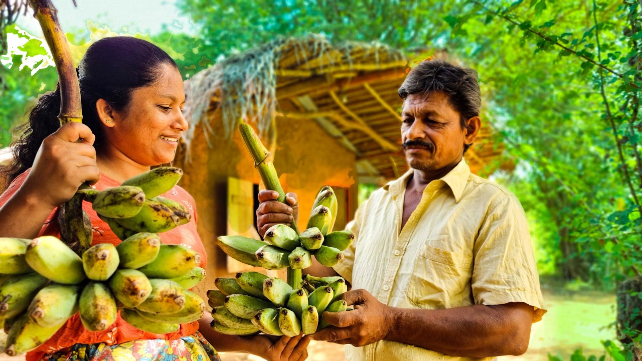 A delicious and crunchy dish made from my father's banana garden.. village home/ srilankan recipes