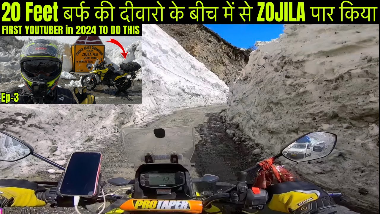 First YouTuber Crossed Zojila Pass in APRIL 2024 after AVALANCHE | condition of Zojila Pass #ladakh