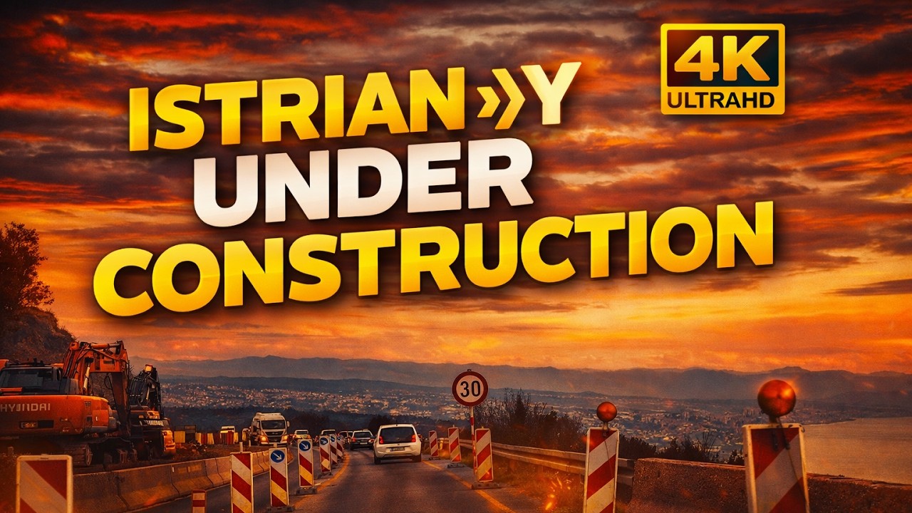 Istrian Y Highway Construction 🇭🇷 | Drive from Učka Tunnel to Rijeka West (4K Croatia Roadworks)