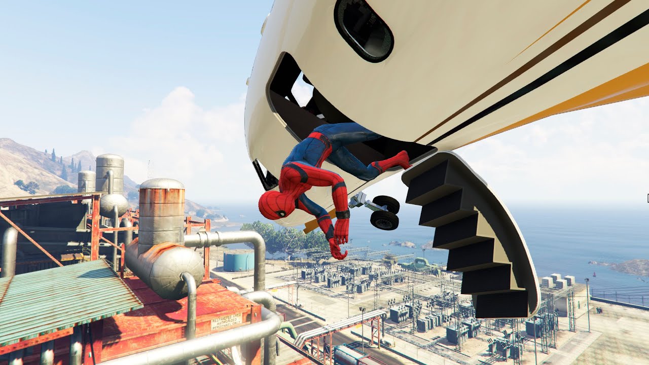 GTA 5 Epic Plane Crashes & Spiderman Ragdolls Ep.56 (Euphoria Physics | Funny Moments)