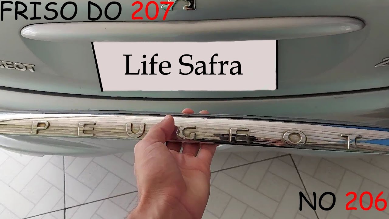 COMO TROCAR O FRISO DO PORTA MALAS DO PEUGEOT 206! - pelo do 207 muito facil! *Life Safra* #peugeot