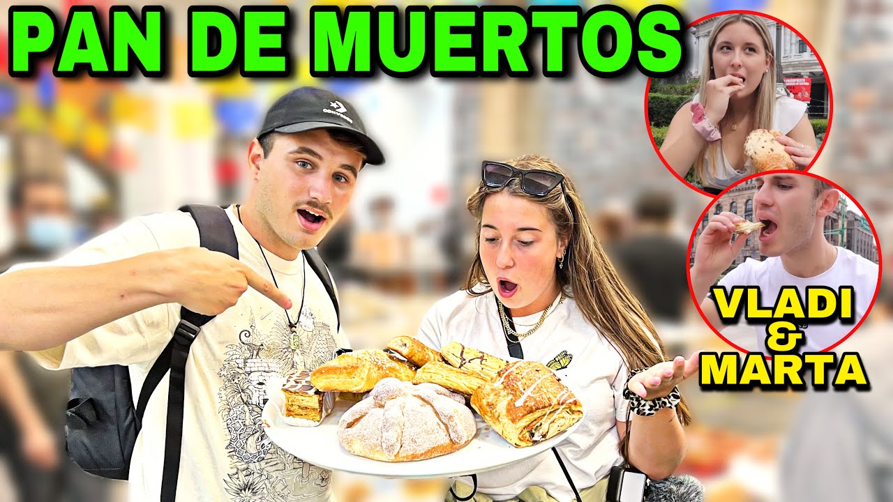 PROBAMOS PAN DE MUERTOS y PAN DULCE MEXICANO 🇲🇽 POR PRIMERA VEZ 😱 **¿a que sabe?**