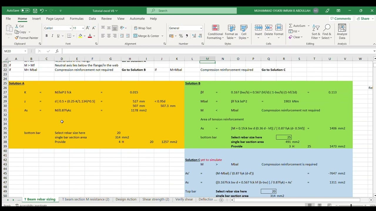 RC Design Spreadsheet Tutorial Part 1