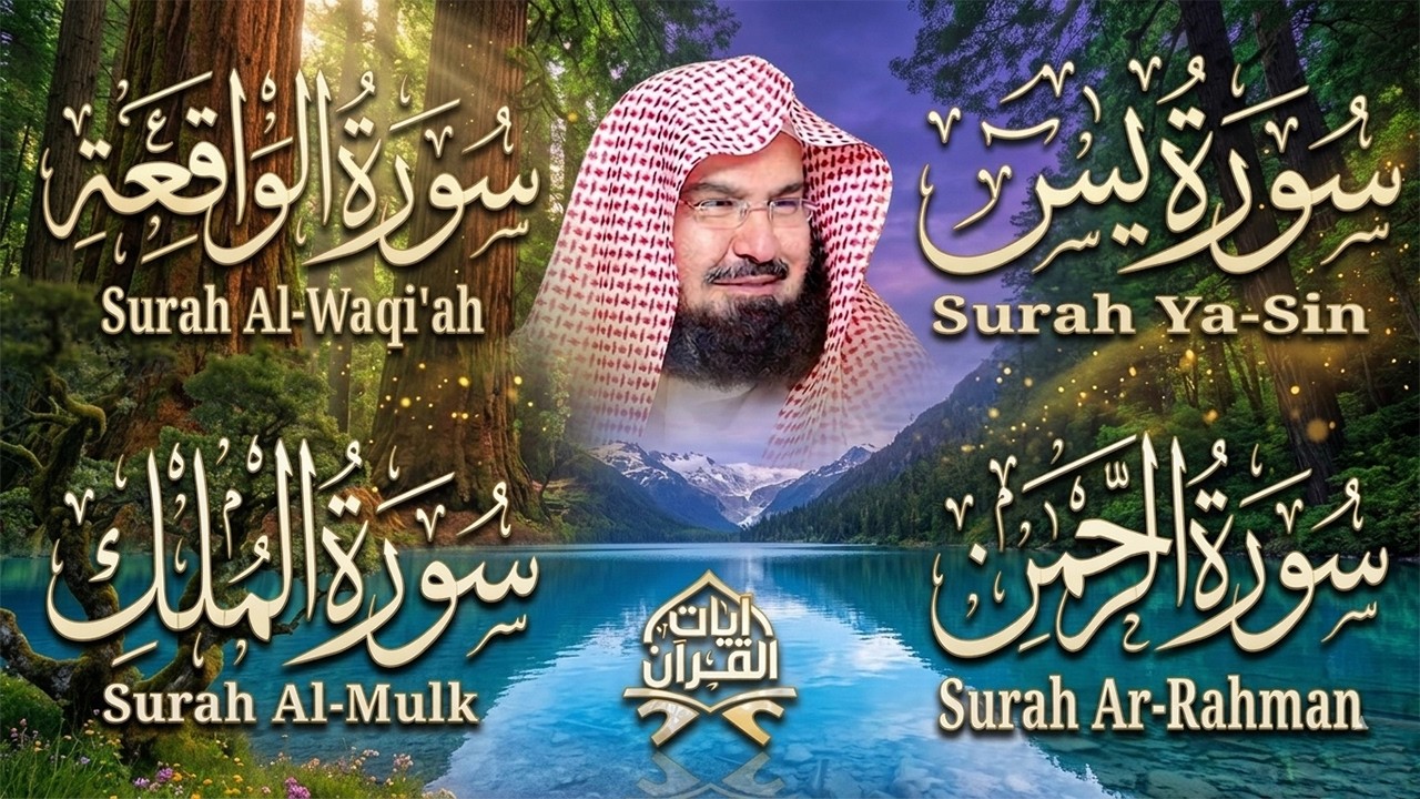 عبد الرحمن السديس تلاوة عذبة تريح القلب سورة يس + الواقعة+ الرحمن + الملك لزيادة الرزق و البركة.