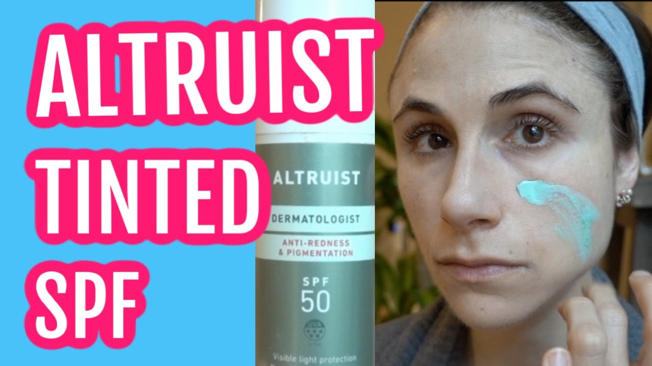Altruist anti-redness and pigmentation tinted sunscreen review| Dr Dray