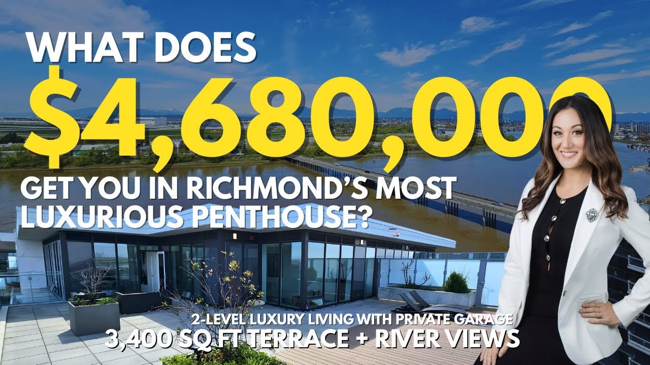Внутри самого потрясающего пентхауса на берегу реки в Ричмонде | Частная терраса + панорамный вид