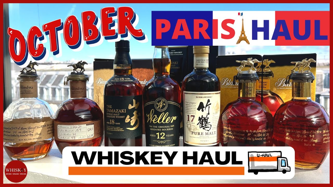 October Whiskey Haul: Weller 12, Blanton's, Blanton's Gold, Blanton's SFTB, Yamazaki 18, Nikka 17