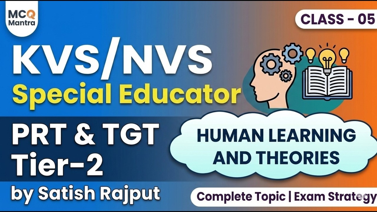 Learning Theories for Special Education | KVS/NVS Special Educator Tier 2 | Satish Rajput