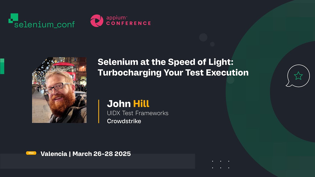 Selenium at the Speed of Light Turbocharging Your Test Execution - John Hill