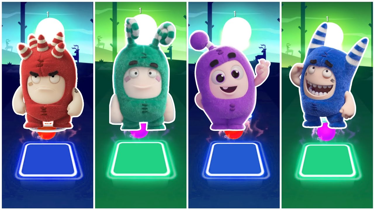 Oddbods Pogo Vs Oddbods Zee Vs Oddbods Jeff  VS Oddbods Food - Tiles Hop Edm Rush 🎶