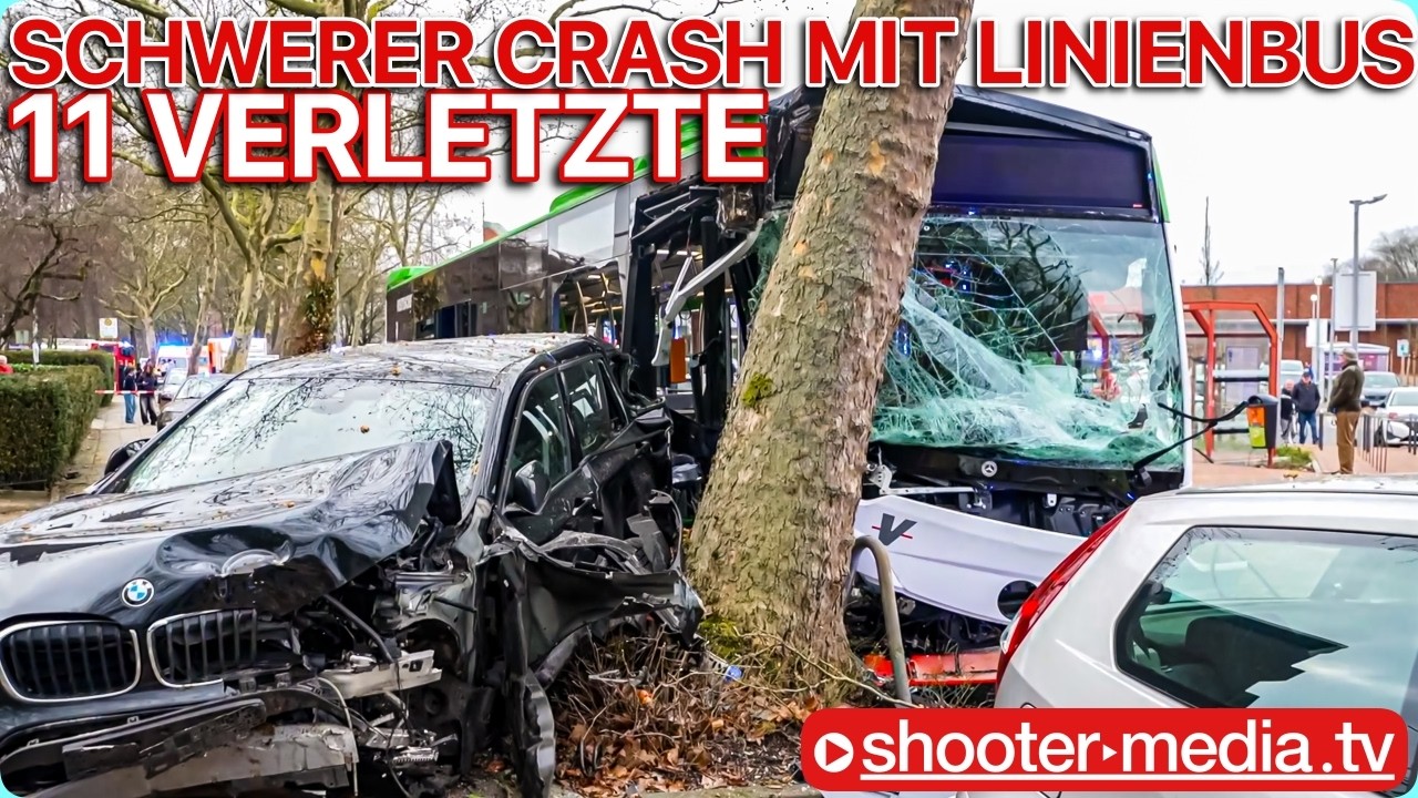 🆘 11 VERLETZTE bei SCHWEREM CRASH MIT LINIENBUS 🆘 | 🚒 MANV + Großeinsatz für Rettungskräfte 🚒