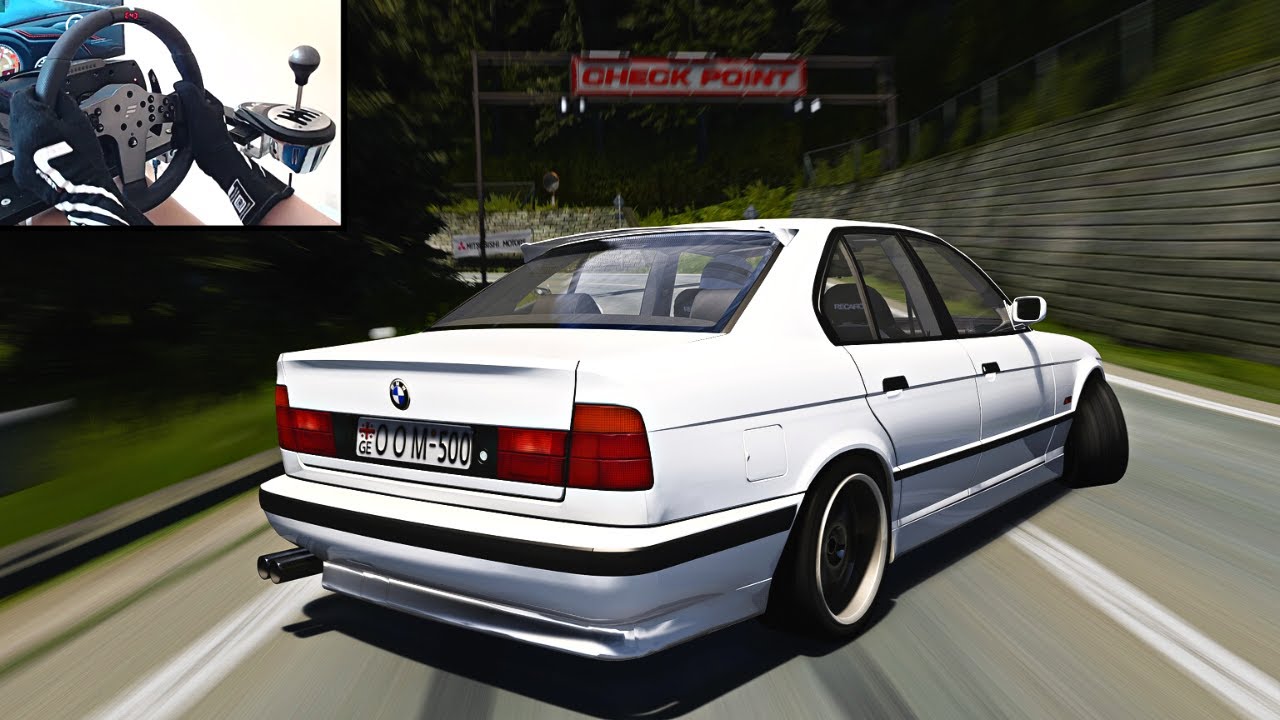 DRIFTING Tuned BMW E34 M5 | Assetto Corsa ( Steering Wheel ) Gameplay