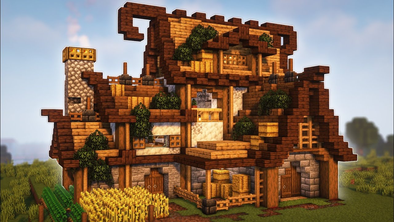 Minecraft: How To Build A Large Medieval House | Survival Base Tutorial