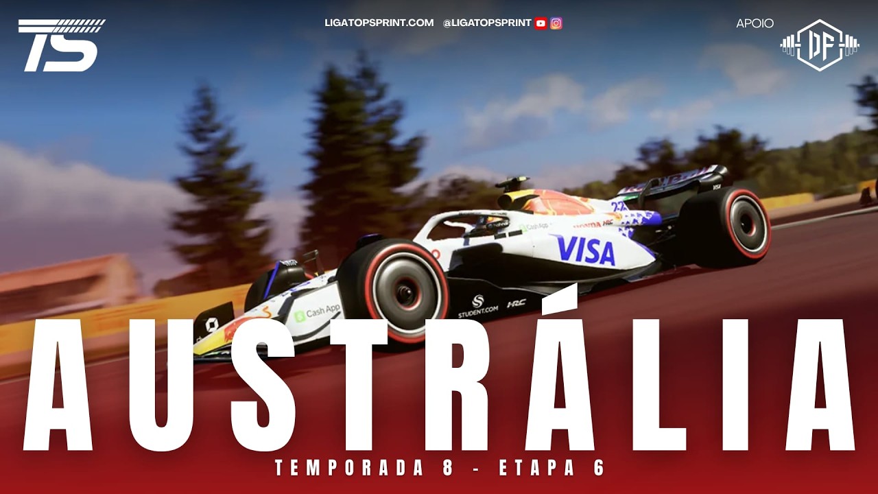 Liga Top Sprint - F1 25 | GP da AUSTRALIA - ETAPA 6  - Temporada 8 | Narração Silvio Samer