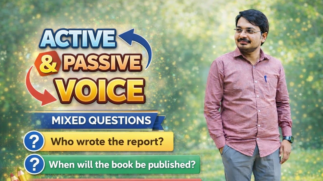 Active & Passive Voice English Grammar , English by AY Sir UP Board Exam Question #english #aysir 