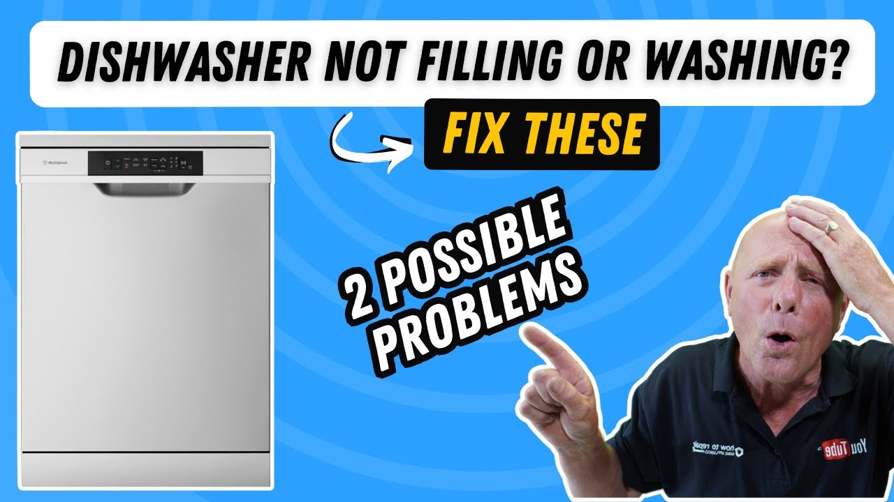 How to service dishwasher not filling with water or washing correctly, White Westinghouse Electrolux