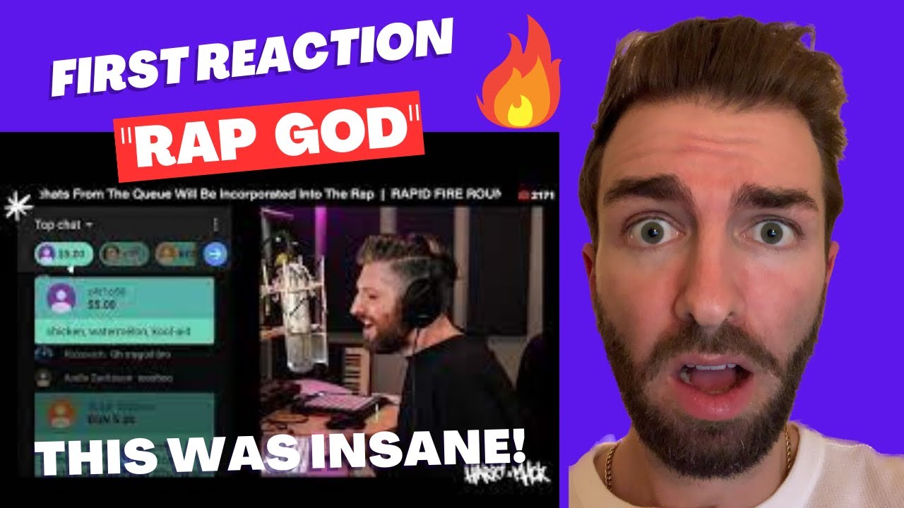 INSANITY - NEW FAN REACTS TO - Harry Mack - Rap God