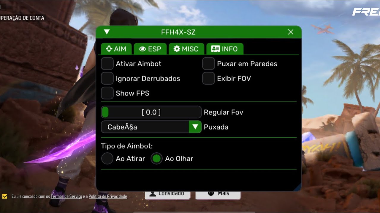 KEY GRATIS! 🎁 PAINEL FFH4X FFMAX/NORMAL ANTI BANIMENTO E ANTI BLACKLIST PARA IOS/ANDROID - 1.120x