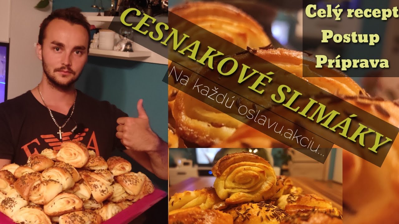 Pečené Cesnakové Slimáky - Na oslavy,akcie,svadby - Celý recept postup aj príprava
