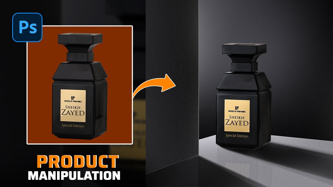 Perfume product manipulation full tutorial | photoshop