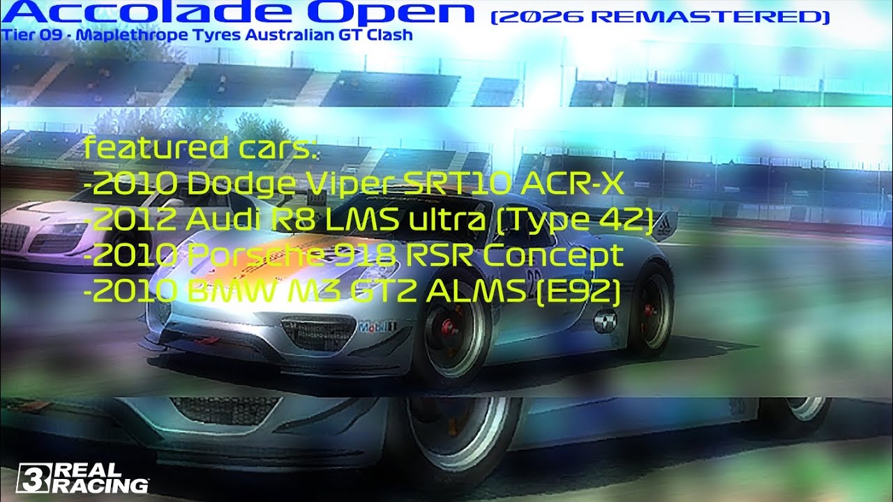 Real Racing 3 - Accolade Open REMASTERED - Maplethrope Tyres Australian GT Clash