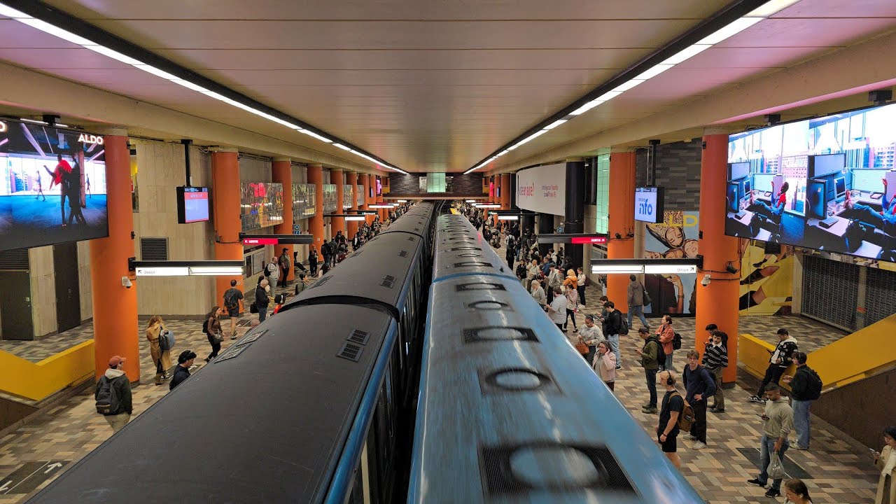 Montreal Metro: McGill metro station action - MR-73 and AZUR trains 🚇 October 1, 2025 🟢