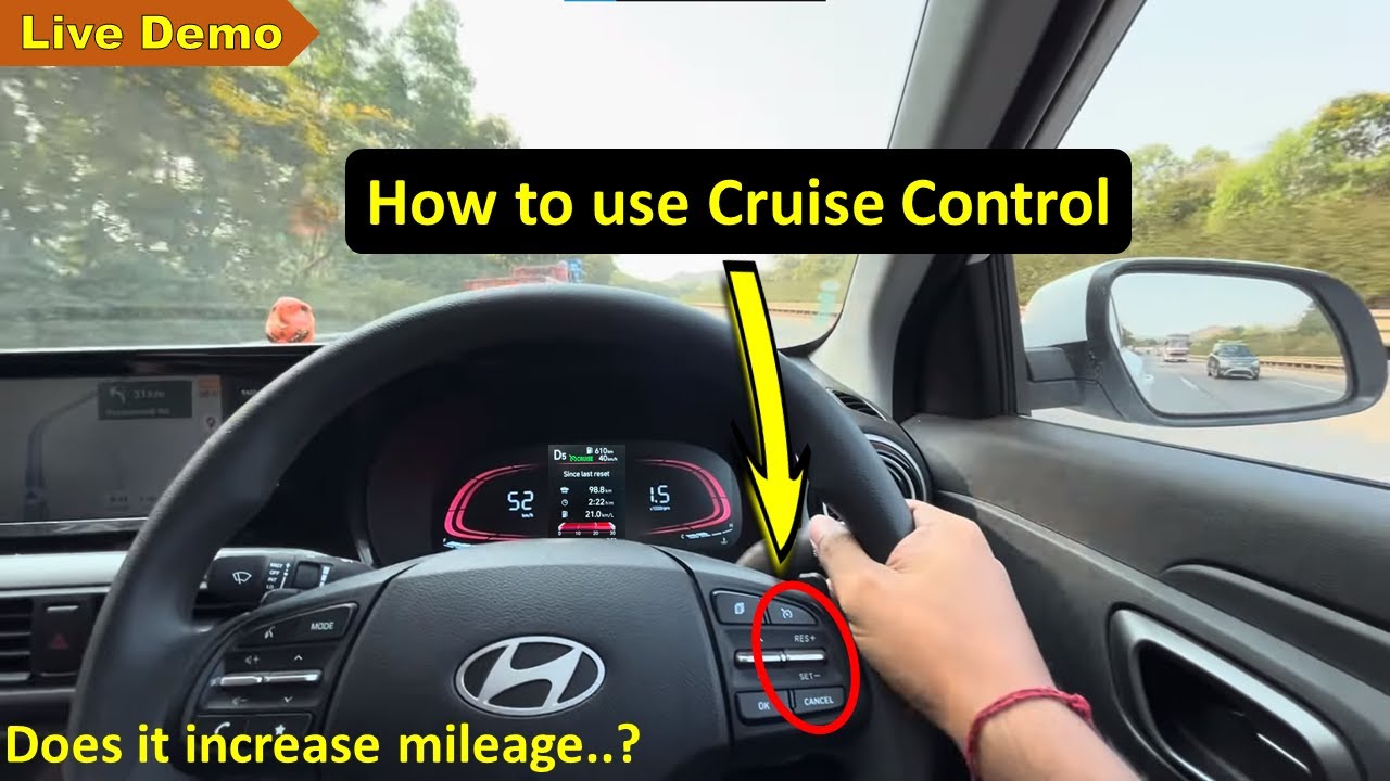 How to use Cruise control in Hyundai Exter explained in detail Live Demo 🔥 Increase mileage highway