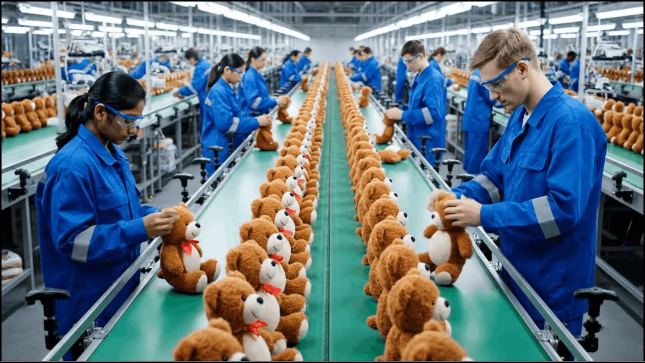 Inside Massive Teddy Bear Factory: Complete Making Process Revealed!