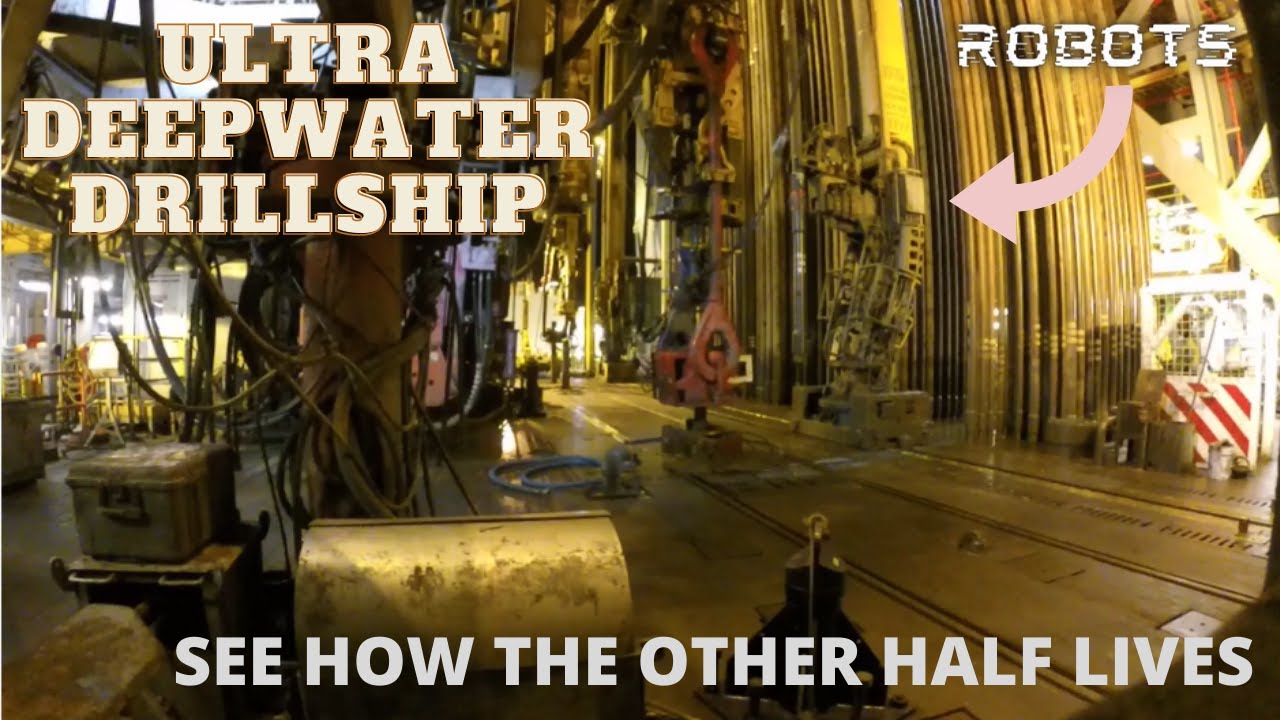 Tour an Ultra Deepwater Drillship. Trip pipe with a roughneck. Easy money
