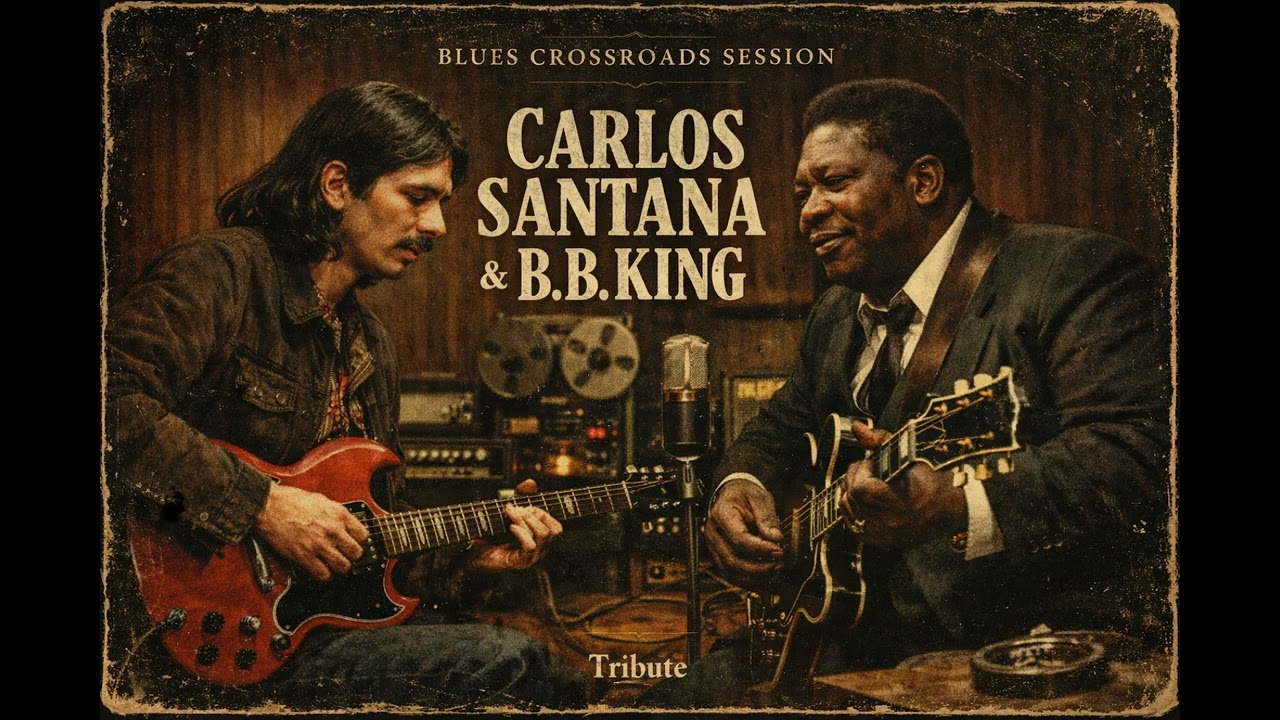 Santana & B.B. King Style Blues Guitar Jam 🔥 Deep Slow Blues Solo Session | Vintage Electric Blues