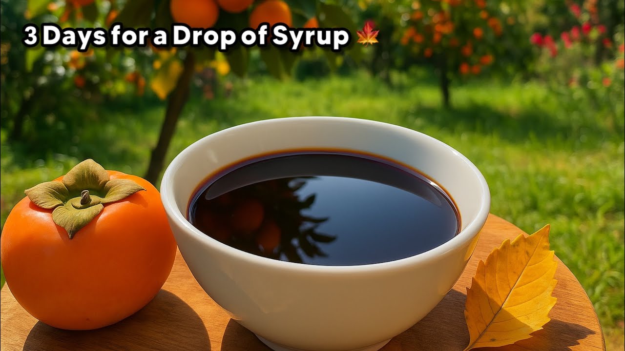 Calm Village Cooking | 3 Days to Make Pure Persimmon Syrup 🍁
